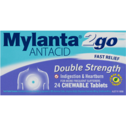 Photo of Mylanta 2Go Antacid Double Strength Chewable Tablets 24 Pack