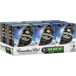 Photo of Canadian Club & Dry Premium Strength 9% Can 250ml 24 Pack