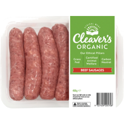 Photo of Cleavers Organic Paleo Beef Sausage 450g