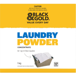Photo of Black & Gold Laundy Detergent Powder Concentrate Box