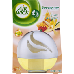 Photo of Air Wick Essential Oils Vanilla & Orchid Decosphere Air Freshener 75ml
