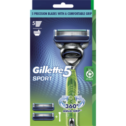 Photo of Gillette 5 Sport Razor 1 Handle + 2 Cartridges