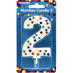 Photo of Korbond Number 2 Birthday Candle Single Pack