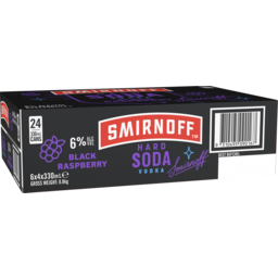 Photo of Smirnoff - Hard Soda - Black Raspberry - 6%