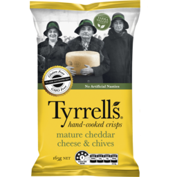 Photo of Tyrrells Mature Cheddar Cheese & Chives Crisps 165g