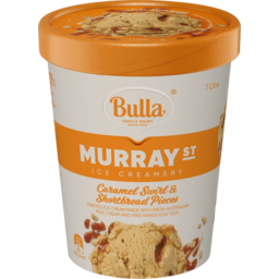 Photo of Bulla Murray Street Ice Cream Caramel Swirl & Shortbread Pieces