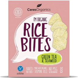 Photo of Ceres Organics Rice Bites Green Tea & Seaweed 100gm