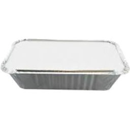 Photo of Black & Gold BBQ Foil Tray & Lid 6 Pack