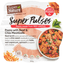 Photo of Super Nature Super Pulse Bowl Pasta With Beef & Chia Meatballs