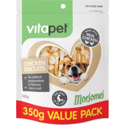 Photo of Vitapet Morsomes Dog Treats Chicken Biscuits 350g