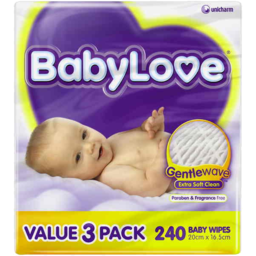 Photo of Babylove Wipes Baby Wtr 240s