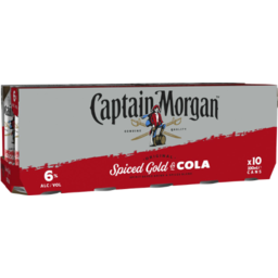 Photo of Captain Morgan Original Spiced Gold & Cola 6% 3x