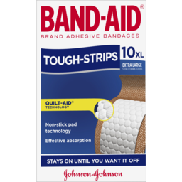 Photo of Band Aid Tough Strips Extra Large Fabric Strips 10 Pack
