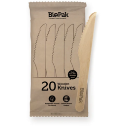Photo of Biopak Wooden Knife 16cm 20pk