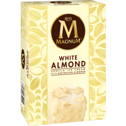 Photo of Magnum Ice Cream White Almond 4 Pack