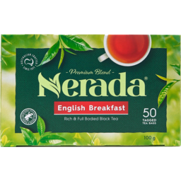 Photo of Nerada English Breakfast Tea Tagged Tea Bags 50 Pack