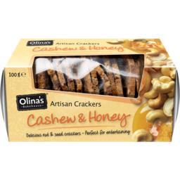 Photo of Olina's Bakehouse Olina's Artisan Crackers Cashew & Honey 100g 100g