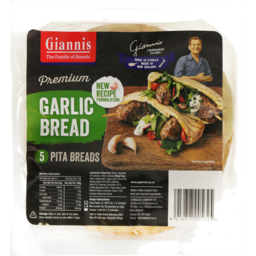 Photo of Giannis Bread Pita Garlic Spread Filled 5 Pack