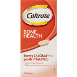 Photo of Caltrate Bone Health 600mg Calcium With 500iu Vitamin D Tablets 60 Pack