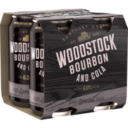 Photo of Woodstock Bourbon & Cola 6% 4x375ml