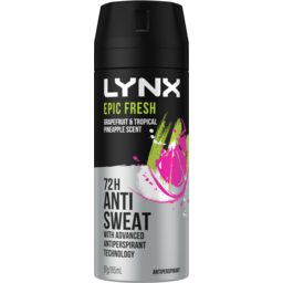 Photo of Lynx Epic Fresh Grapefruit & Tropical Pineapple Scent 72h Anti Sweat Antiperspirant 165ml