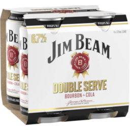 Photo of Jim Beam White Double Serve Can 4pk
