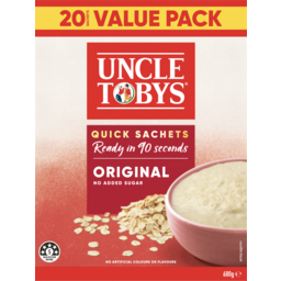 Photo of Uncle Tobys Original Quick Oats Sachets 20 Pack