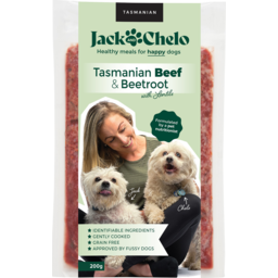 Photo of Jack & Chelo Dog Meals Tasmanian Beef & Beetroot with Lentils 200g
