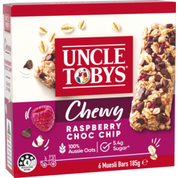 Photo of Uncle Tobys Muesli Bars Chewy Rasp Choc Chip X6
