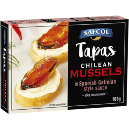 Photo of Safcol Mussels Chilean In Spanish Galician Style Sauce 105gm
