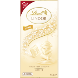 Photo of Lindt Lindor White Chocolate Block 100gm