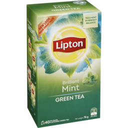Photo of Lipton Green Tea Bag Mint 40 Pack