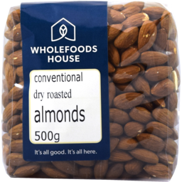 Photo of Wholefoods House Almonds Dry Roasted Conventional 500g