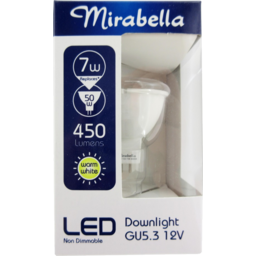 Photo of Mirabella Led Non Dimmable Downlight Cool White Gu 5.3 12v 450 Lumens Light Globe Single Pack