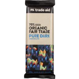 Photo of Trade Aid Chocolate Organic 70% Pure Dark 100g
