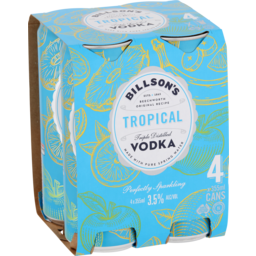 Photo of Billson's Vodka With Tropical 4 X 355ml 4.0x355ml