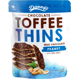 Photo of Danny’S Chocolate Toffee Thins With Peanuts And Sea Salt