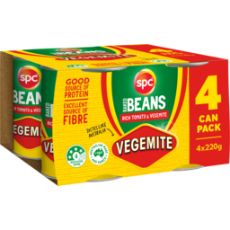 Photo of Spc Baked Beans Rich Tomato & Vegemite 4 Pack X 220g 220g