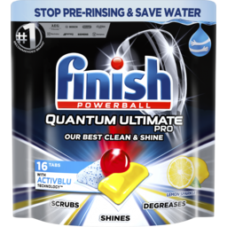 Photo of Finish Quantum Ultimate Pro Auto Dishwash Tablets Lemon 16