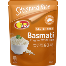 Photo of Sunrice Steamed Rice Basmati Fragrant White Rice Perfectly Cooked In 90 Secs Gluten Free
