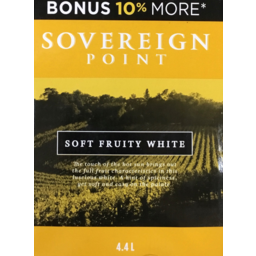 Photo of Sovereign Point Soft Fruit White 4.4lt
