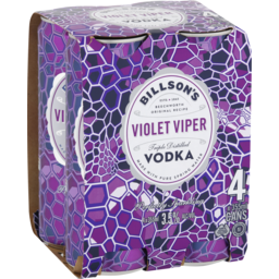 Photo of Billson's Vodka With Violet Viper 4x355ml
