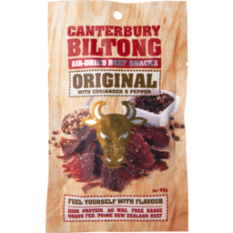 Photo of Canterbury Original Biltong Beef Jerky With Coriander & Pepper