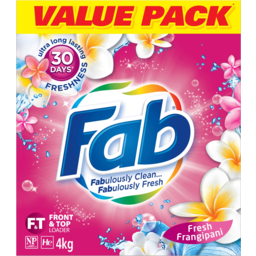 Photo of Fab Fresh Frangipani Front & Top Loader Laundry Powder 4kg