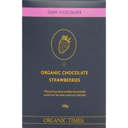 Photo of ORGANIC TIMES:OT Strawberries Dark Chocolate