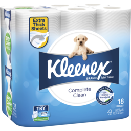Photo of Kleenex Complete Clean Toilet Tissue, 18 Rolls 