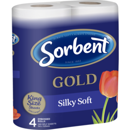 Photo of Sorbent Gold King Size Silky Soft Toilet Tissue 4 Pack