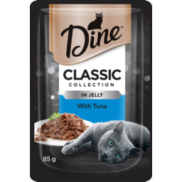 Photo of Dine Wet Cat Food Classic Collection Tuna In Jelly 85g Pouch 