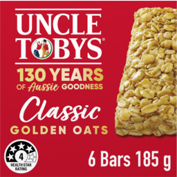 Photo of Uncle Tobys Classic Golden Oats Muesli Bars 6 Pack 185g