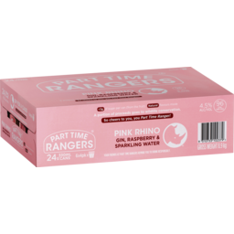 Photo of Part Time Rangers Pink Rhino Gin Raspberry Strawberry & Sparkling Water Can